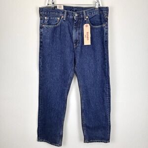 Levi's 505 Jeans Men's 36x29 Blue Denim Cotton Regular Fit Straight Medium Wash